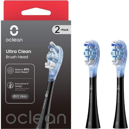 Vervangingskop Oclean Ultra Clean, UC02 zwart 2 stuks