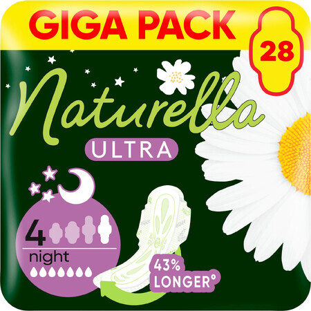 Naturella Ultra Night Maandverband maat 4 met vleugels 28 stuks