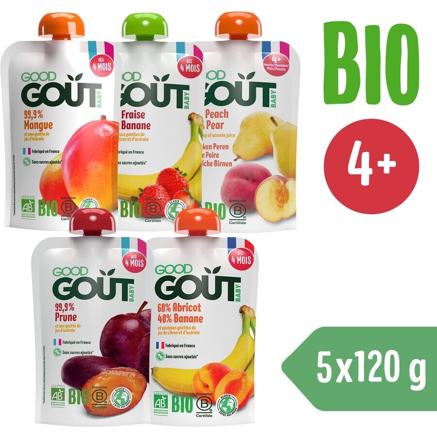 Good Goût Bio Mijn Eerste Fruitcapsule 5 x 120 g