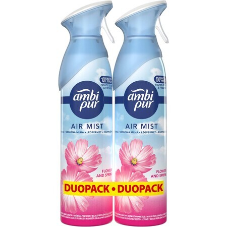 Ambipur Flower & Spring Spray odorizant de aer 2 x 185 ml