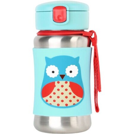 Bouteille d'eau en acier inoxydable Skip Hop Zoo - Hibou 12m+ 350ml