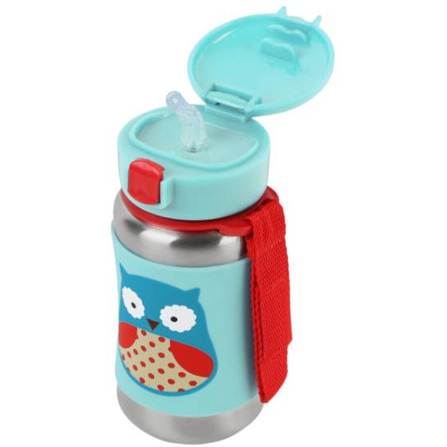 Bouteille d'eau en acier inoxydable Skip Hop Zoo - Hibou 12m+ 350ml