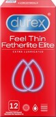 Durex Voel Thin Fetherlite Elite Extra Extra Gesmeerd Voel Thin Condooms 12 stuks