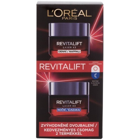 L'Oréal Paris Revitalift Laser dubbele verpakking dag- en nachtcrème 2 x 50 ml