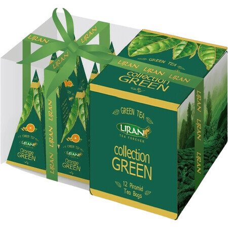 Liran Piramide set groene thee met fruit 12 x 2 g