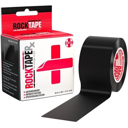 RockTape Voor de gevoelige huid - zwart - kinesiologische tape 5 m