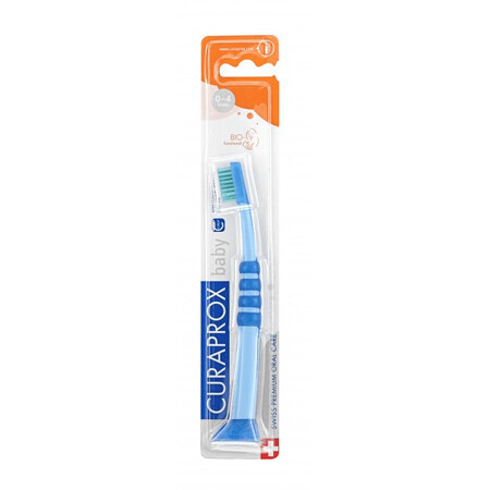 Curaprox Toothbrush for children 0 - 4 years, blue with turquoise bristles