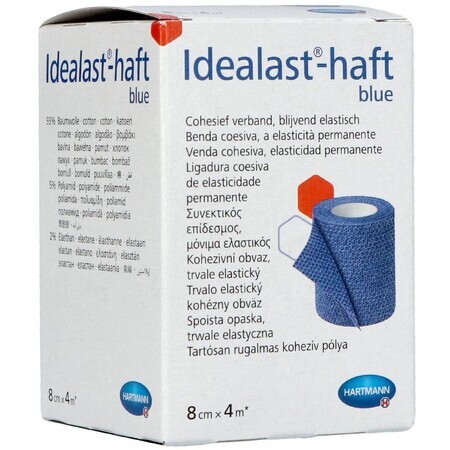 Hartmann Idealast-haft blauw gekleurde tape 8cm x 4m