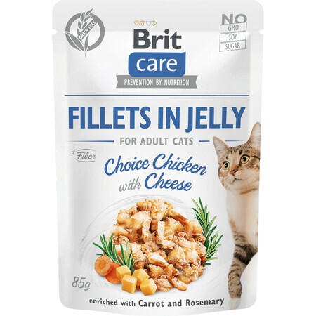 Brit Pouch Cat Pouch Choice Kip met kaas in gelei 85 g