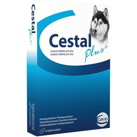 Cestal Plus kauwtabletten voor honden 8 stuks