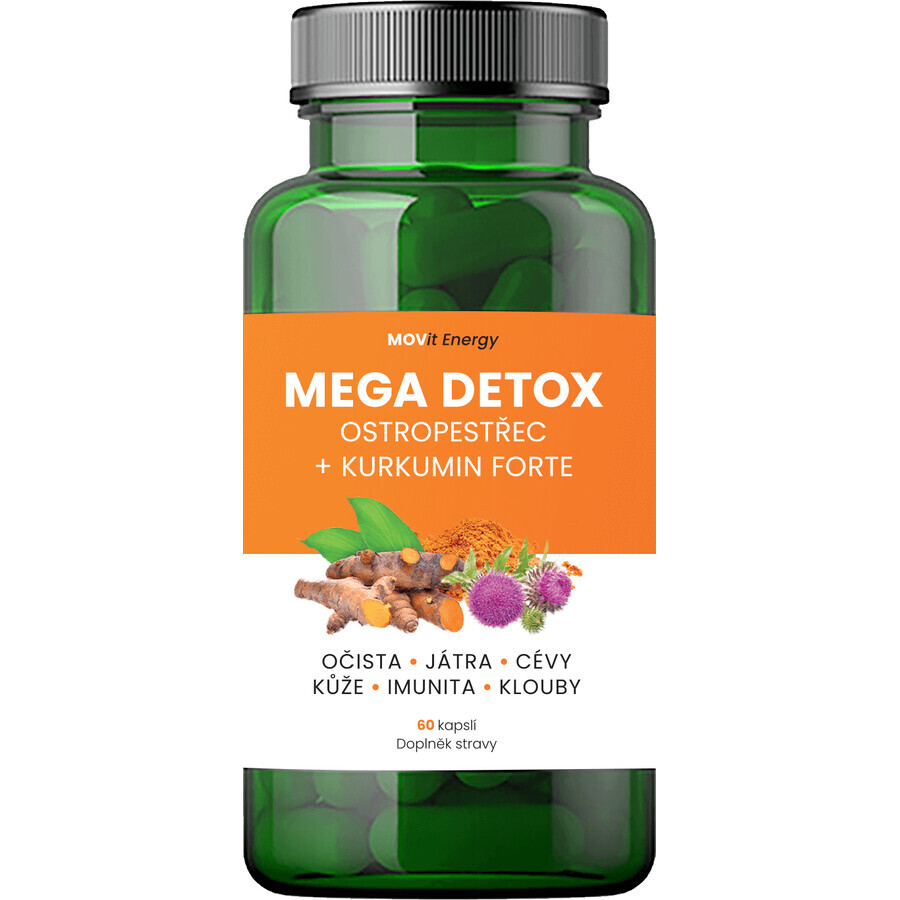 MOVit Energy Mega Detox Distel + Curcumine FORTE 60 capsules