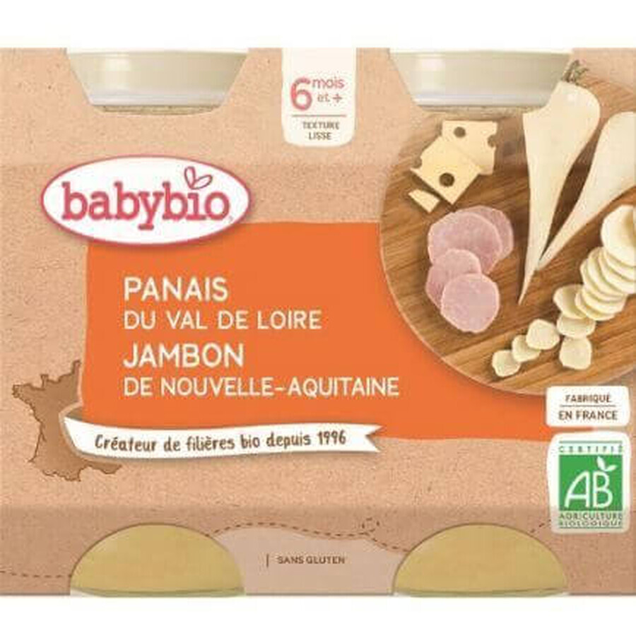 Babybio menu pastinaak pastinaak gruyère ham 2 x 200 g