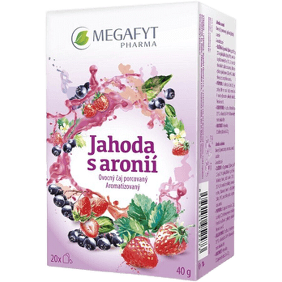 Megafyt Aardbeien met aronia zakje 20 x 2 g