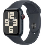 Apple Watch SE GPS + Cellular 40 mm kast van Midnight Aluminium met Midnight Sport Band - M/L