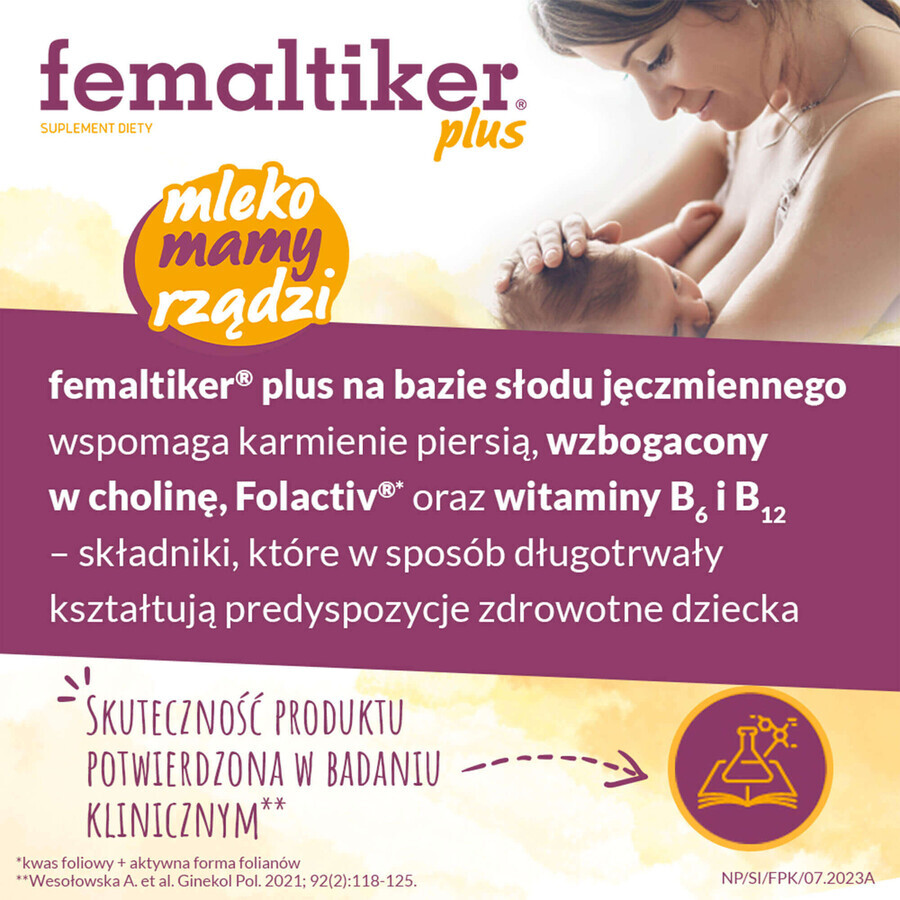 Femaltiker Plus, karamelsmaak, 2 x 12 zakjes