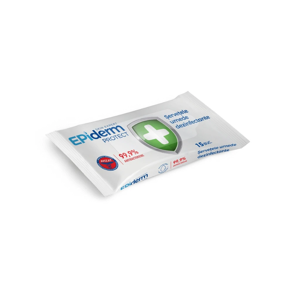 Antibacteriële vochtige doekjes, 15 stuks, Epiderm