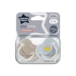 Orthodontische fopspenen Anytime, 6-18 maanden, 2 stuks, Ratusca, Tommee Tippee