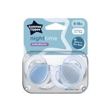 Nachtpon orthodontische fopspenen, 6-18 maanden, 2 stuks, Blauw, Tommee Tippee
