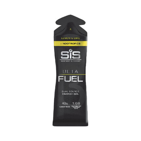 Gel energizzante al limone + Nootropics Beta Fuel, 60 ml, Sis