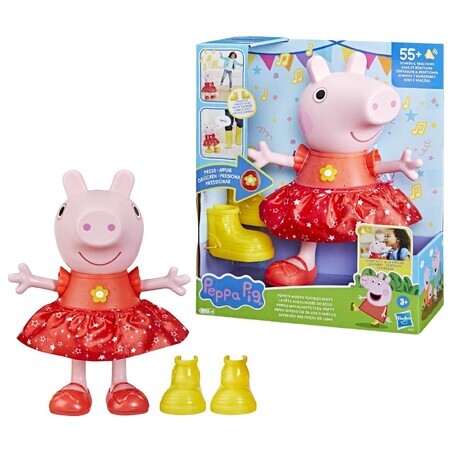 Peppa's Modderige Plassen Feest interactief beeldje, 30 cm, +3 jaar, Peppa Pig