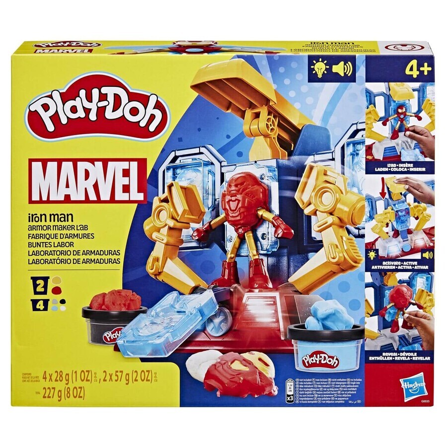 Iron Man Marvel Armour Lab, 10 cm, +4 jaar, Play Doh