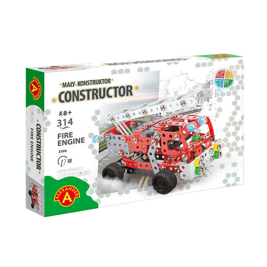 Brandweerstam Constructor spel, +8 jaar, 314 stukjes, Alexander Toys