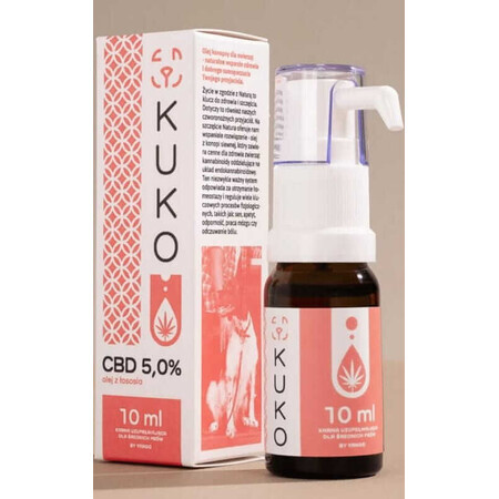 CBD Öl 5% für mittelgroße Hunde - 10ml KUKO Lachsöl von Yango