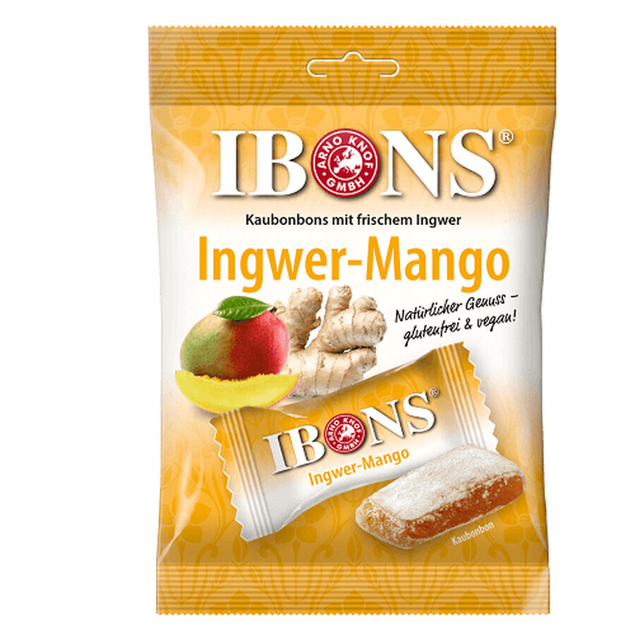 Gember en mango gom snoepjes, 92 g, Ibons