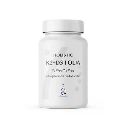 Holistic K2+D3 dans l'huile de coco 60 gélules