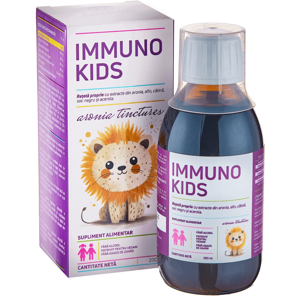 Immuno Kids Kindersiroop met bessen en acerola, 200 ml – Aronia Charlottenburg