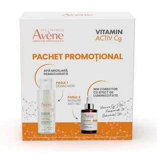 Vitamin Activ Cg Brightening Corrective Serum, 30 ml + Cleansing Micellar Water, 100 ml, Avène