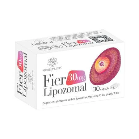 Liposomaal ijzer, 30mg, 30 capsules, BioSunLine