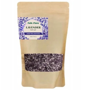 Folk & Flora, Badesalz, Lavendel, 500 g