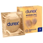 Durex Sensual Extra Lube, prezervative umezite suplimentar, 3 bucăți