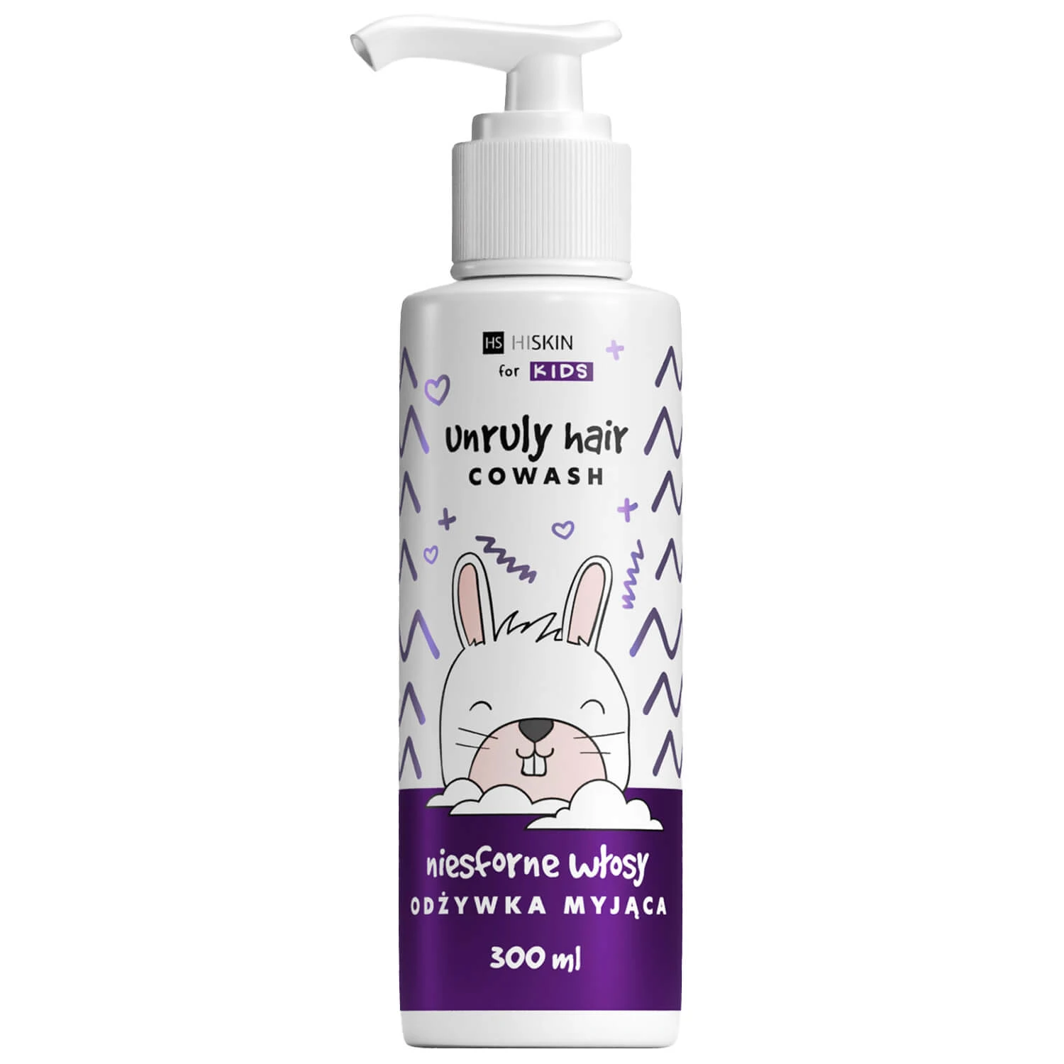 Hiskin Kids Unruly Hair Cowash, wasverzachter, weerbarstig haar, 300 ml