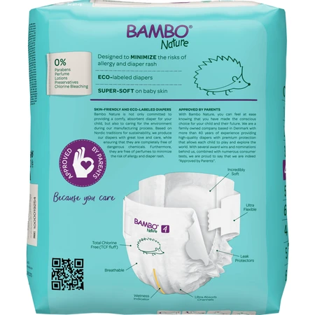 Bambo Nature, wegwerpluiers, maat 4, Maxi, 7-14 kg, 24 stuks