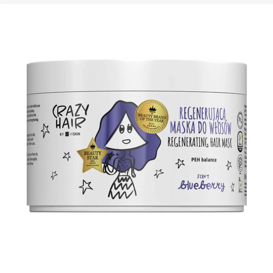 Hiskin Crazy Hair, Haarmaske über Nacht, Beeren, 300 ml