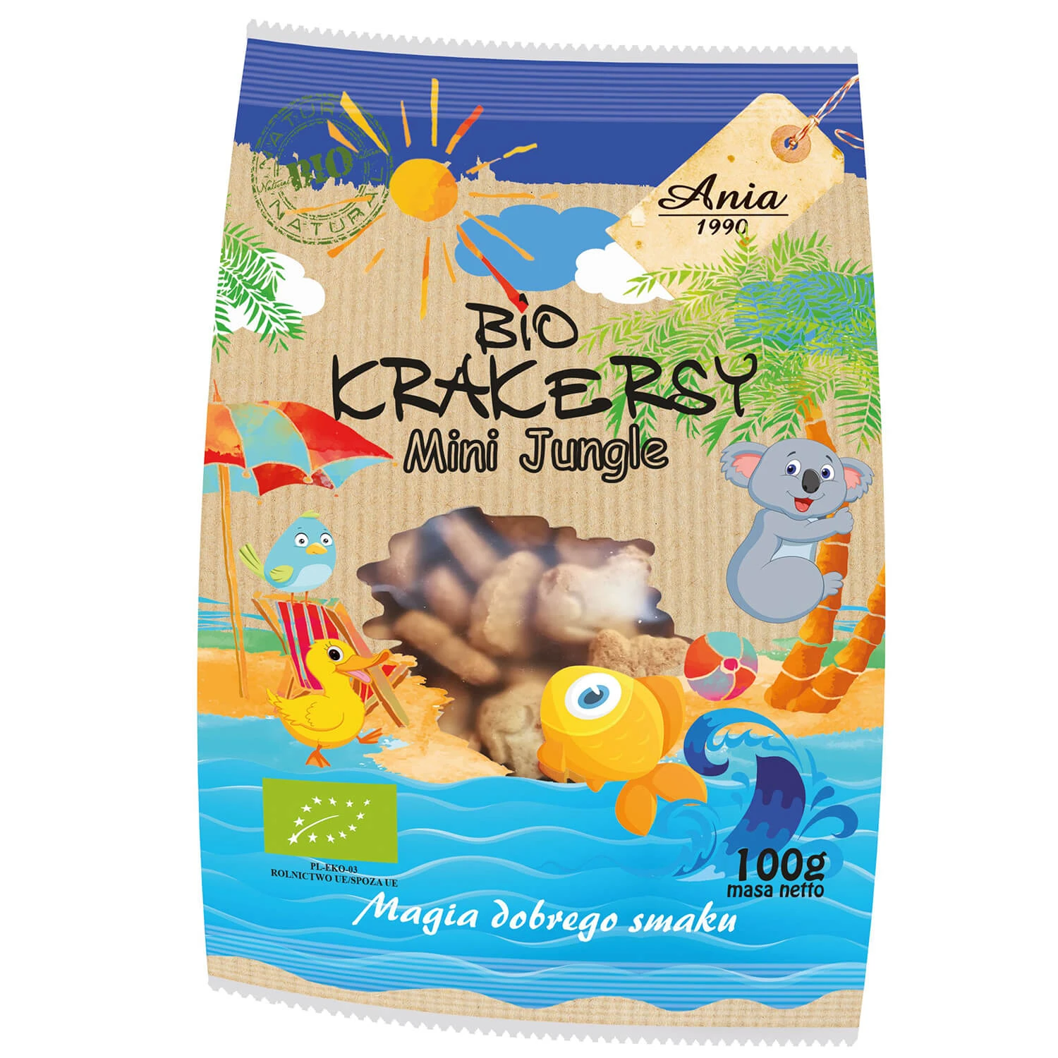Ania Mini Jungle Bio Crackers, 100 g
