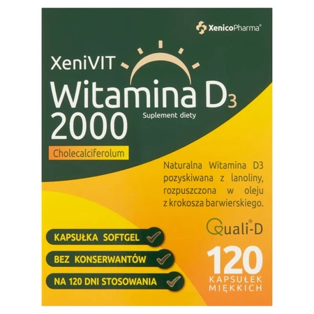 XeniVit Vitamin D3 2000, 120 Softgel-Kapseln