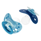 NUK Signature, fopspeen, silicone, anatomisch, blauw, 6-18 maanden, 2 stuks