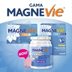 MagneVie Stress Resist avec Ashwaghanda 80 mg + 60 mg de magnésium + 1,4 mg de vitamine B6, système nerveux et résistance au stress, 2x30 comprimés
