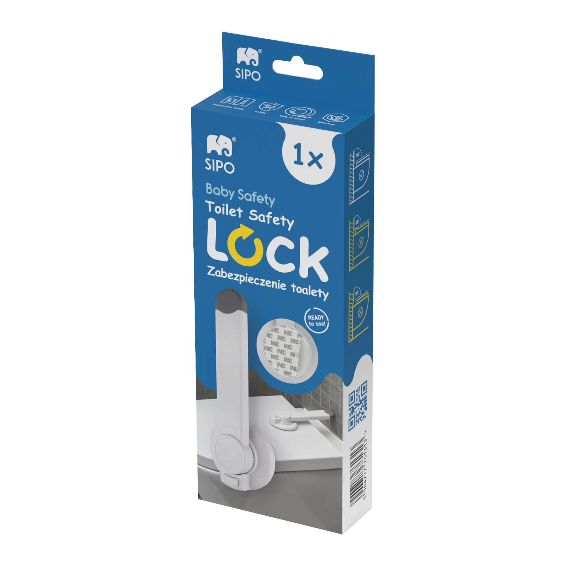 Toilet veiligheidsslot, 1 stuk, Sipo