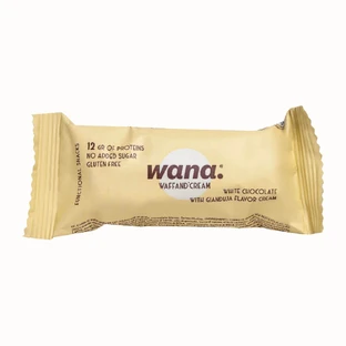 Protein wafer with white chocolate and Gianduia cream, 43 g, Wana