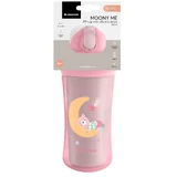 Moony Me Strohhalmbecher, +8 Monate, 220 ml, Rosa, Kikka Boo