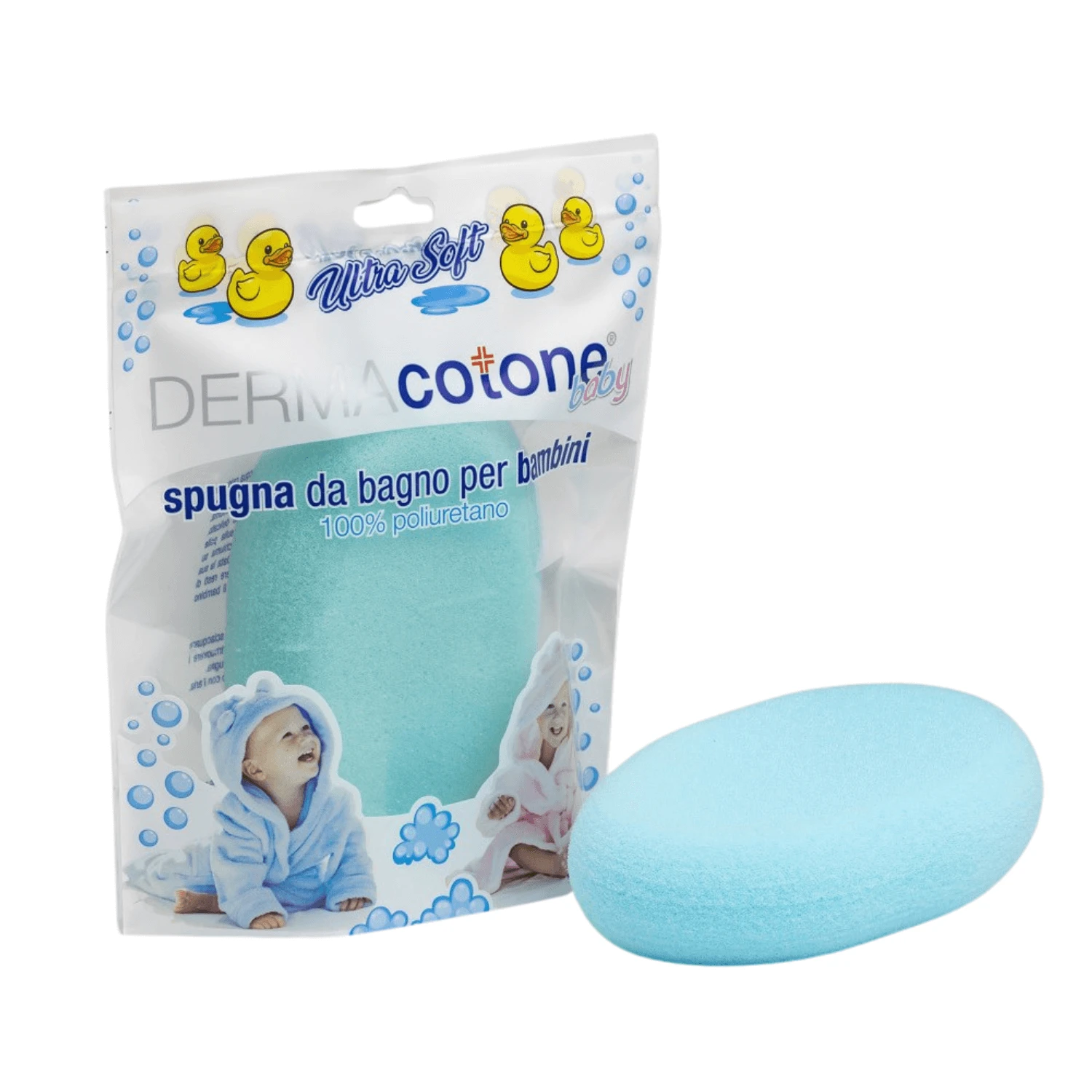 Ultrazachte badspons voor baby's, blauw, Dermacotone