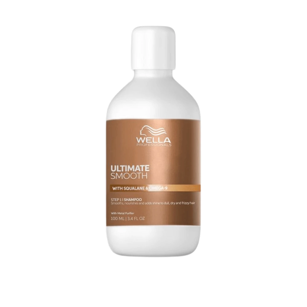 Hydraterende shampoo voor droog haar met Squalaan en Omega 9 Ultimate Smooth, 100 ml, Wella Professionals