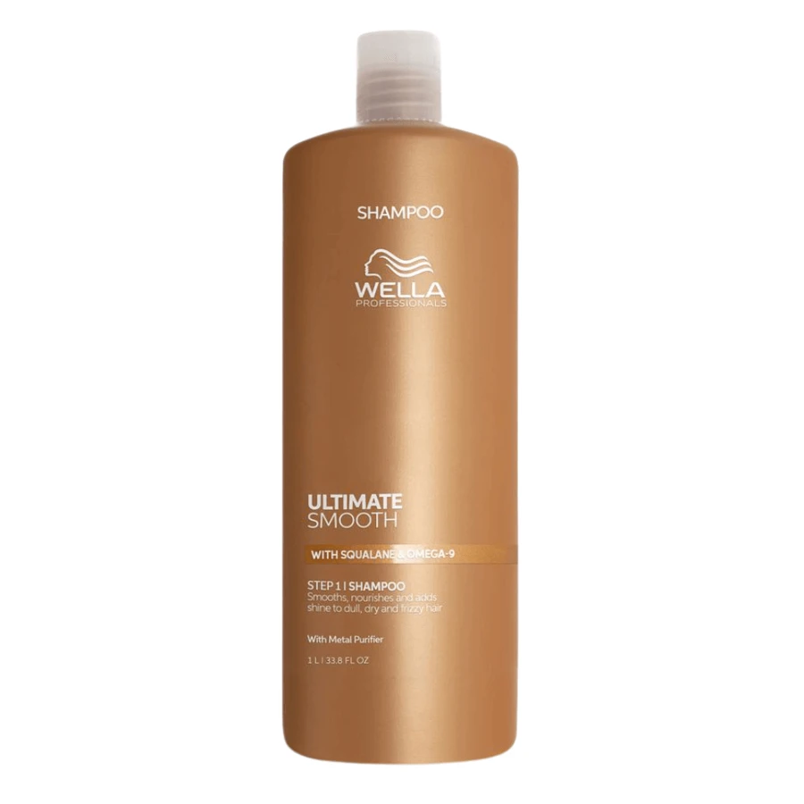 Hydraterende shampoo voor droog haar met Squalaan en Omega 9 Ultimate Smooth, 1 liter, Wella Professionals