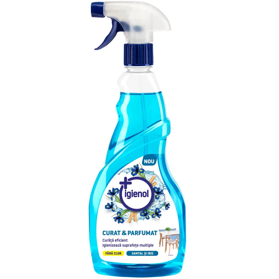 Solution concentrée pour le nettoyage d'objets et de petites surfaces, Santal et Iris, 750 ml, Igienol