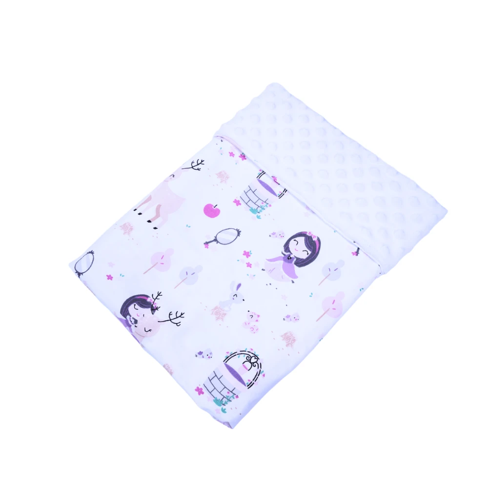 Deken van pluche minky en katoen, 80 x 80 cm, Meisjes, Fic Baby