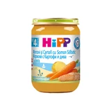 Menu carottes et pommes de terre au saumon sauvage, +4 mois, 190 g, Hipp